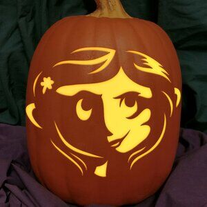 Coraline Face Carved Foam Permanent Pumpkin Wybie Beldam Other Mother Ghosts